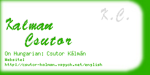kalman csutor business card