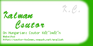 kalman csutor business card